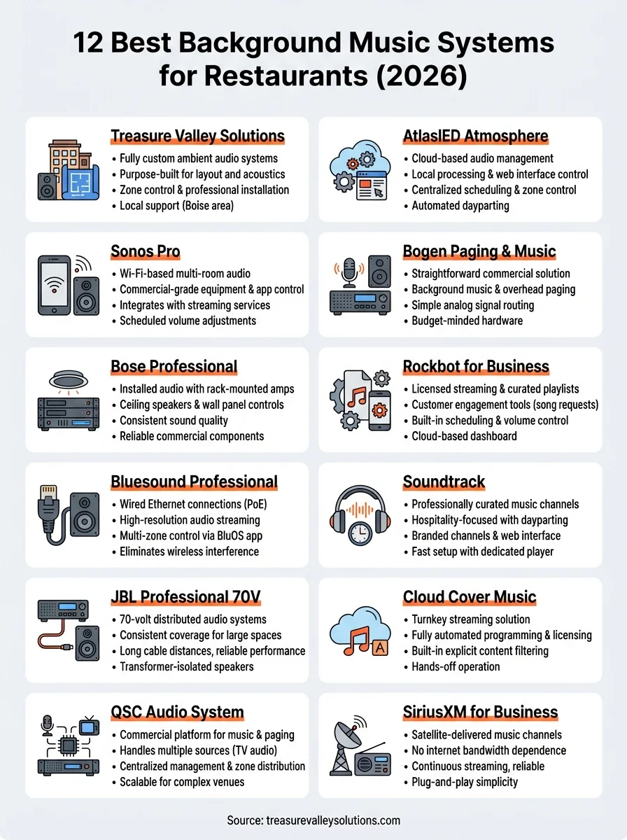 background music systems for restaurants infographic