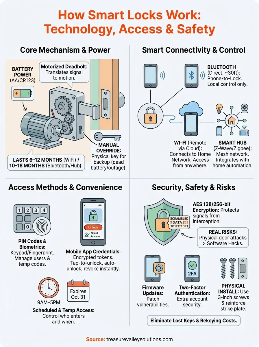 how do smart locks work infographic